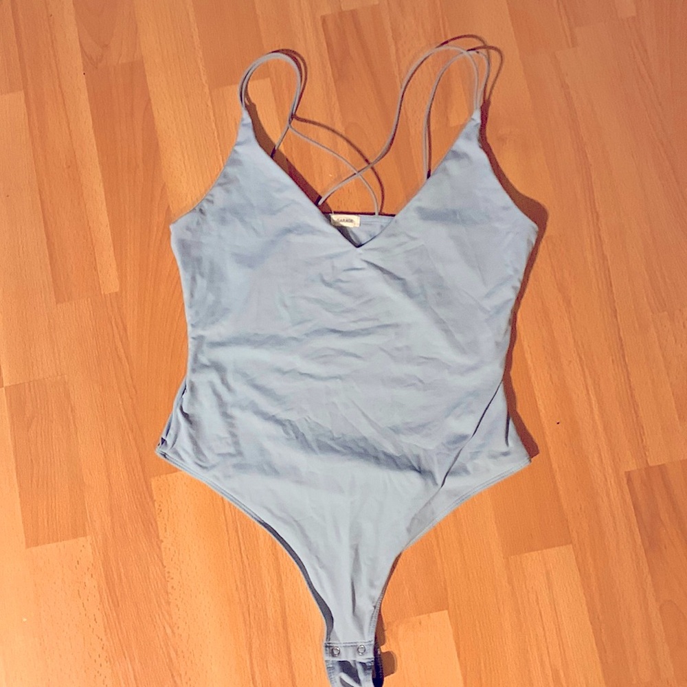Blue Thong Bodysuit